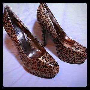 Charlotte Russe Peep Toe platform pumps.